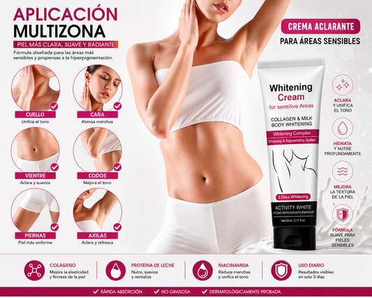 Kit Blanqueador Facial y Corporal, Crema + Jabón Aclarante
