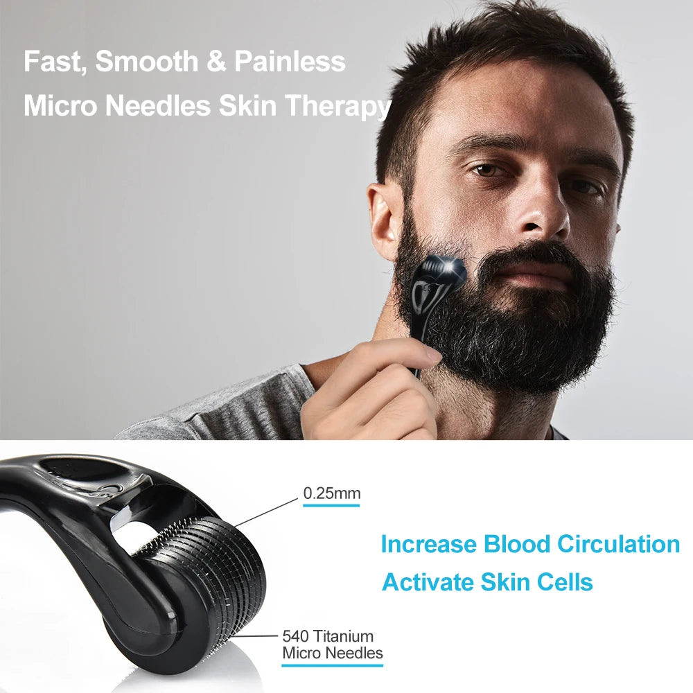 Kit Completo de Crecimiento y Cuidado de Barba para Hombre – 5 Piezas