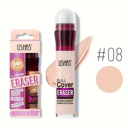 Corrector Líquido con Cabezal de Esponja USHAS  Cobertura Total para Ojeras, Manchas y Acné