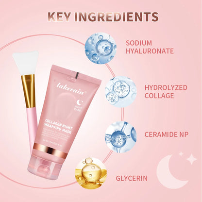 Máscara de Colágeno con Brocha – Rejuvenece, Hidrata y Luminiza tu Piel