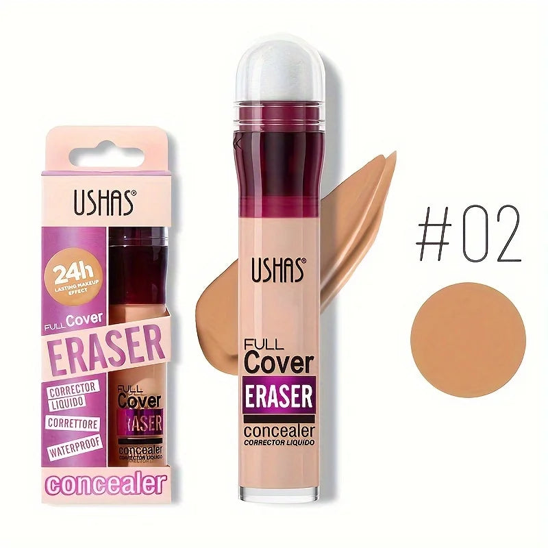 Corrector Líquido con Cabezal de Esponja USHAS  Cobertura Total para Ojeras, Manchas y Acné