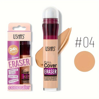 Corrector Líquido con Cabezal de Esponja USHAS  Cobertura Total para Ojeras, Manchas y Acné
