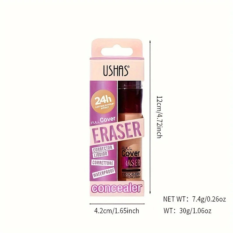 Corrector Líquido con Cabezal de Esponja USHAS  Cobertura Total para Ojeras, Manchas y Acné