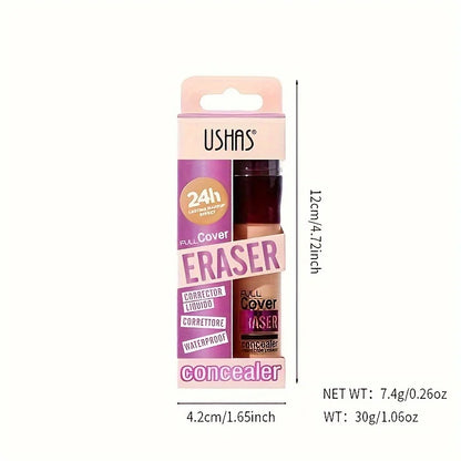 Corrector Líquido con Cabezal de Esponja USHAS  Cobertura Total para Ojeras, Manchas y Acné