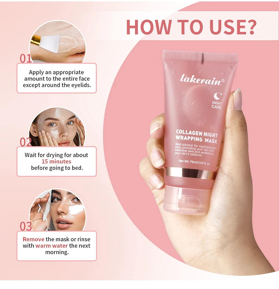 Máscara de Colágeno con Brocha – Rejuvenece, Hidrata y Luminiza tu Piel