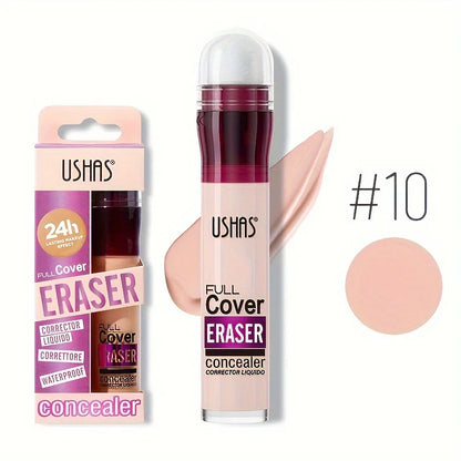 Corrector Líquido con Cabezal de Esponja USHAS  Cobertura Total para Ojeras, Manchas y Acné