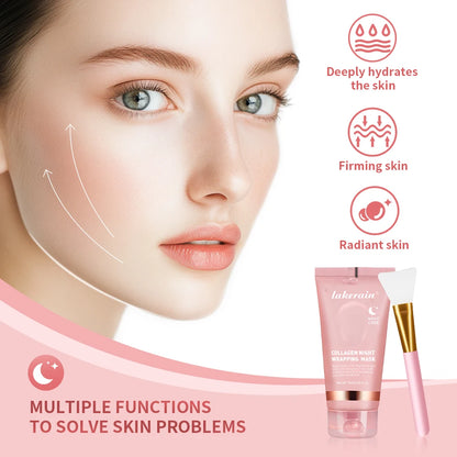 Máscara de Colágeno con Brocha – Rejuvenece, Hidrata y Luminiza tu Piel