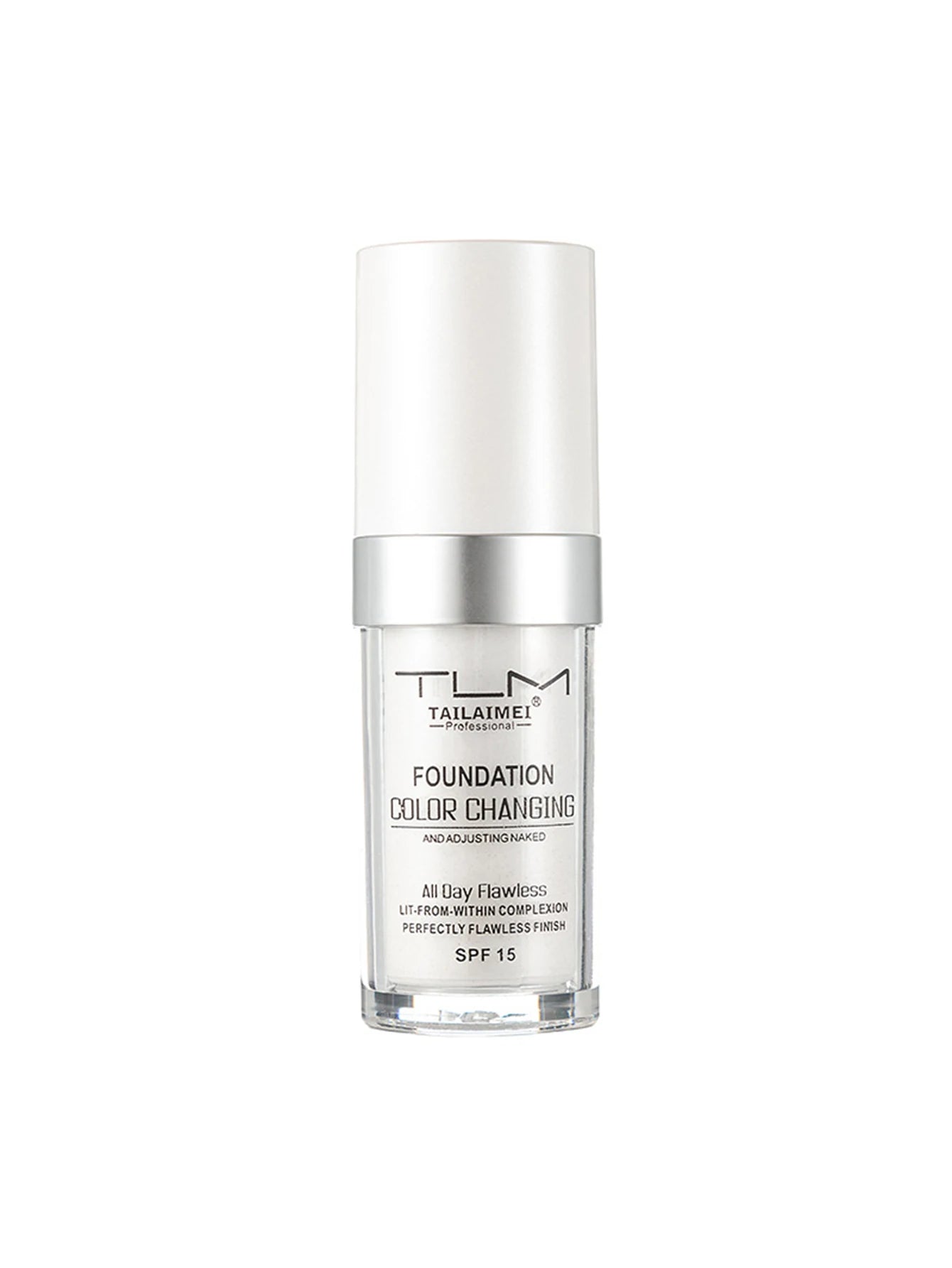 Base de Maquillaje Líquida Cambia Color 30ml Cobertura Suave, Hidratante y Larga Duración con SPF15