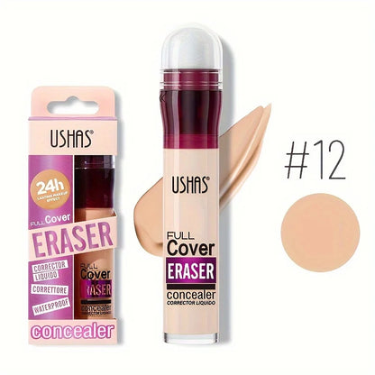 Corrector Líquido con Cabezal de Esponja USHAS  Cobertura Total para Ojeras, Manchas y Acné